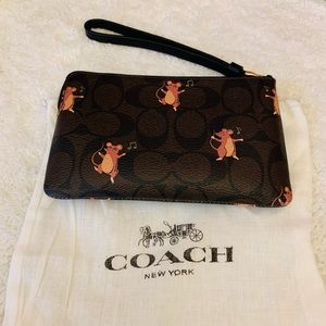 Authentic Coach dancing mice/party mice wristlet